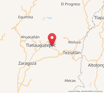 Map of San Nicolás (Animazco), Puebla