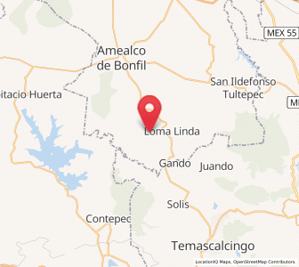 Map of San Nicolás de la Torre, Querétaro