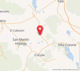 Map of San Nicolás, Jalisco