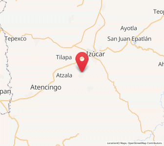 Map of San Nicolás Tolentino, Puebla