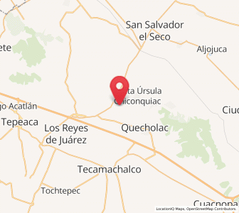 Map of San Pablo de las Tunas, Puebla