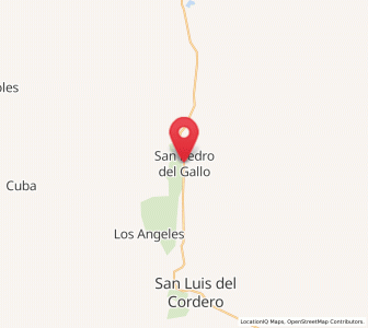 Map of San Pedro del Gallo, Durango