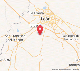 Map of San Pedro del Monte (La Huizachera), Guanajuato