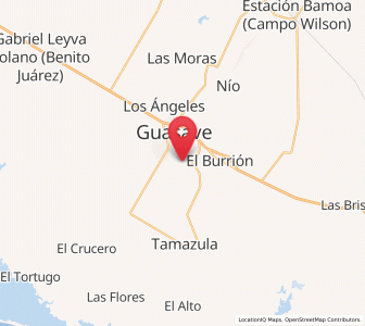 Map of San Pedro Guasave, Sinaloa