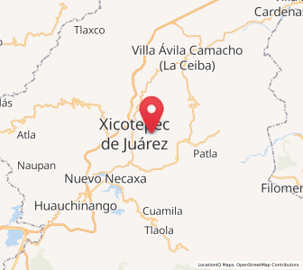 Map of San Pedro Itztla, Puebla