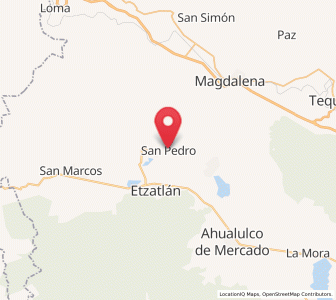 Map of San Pedro, Jalisco