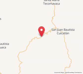 Map of San Pedro Jocotipac, Oaxaca