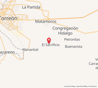 Map of San Pedro, Coahuila