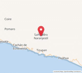 Map of San Pedro Naranjestil, Michoacán