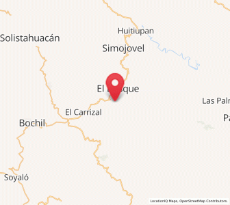 Map of San Pedro Nichtalucum, Chiapas