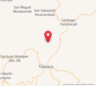 Map of San Pedro Ñumí, Oaxaca