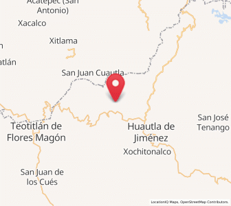 Map of San Pedro Ocopetatillo, Oaxaca