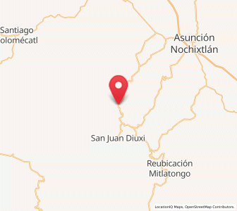 Map of San Pedro Tidaá, Oaxaca