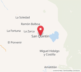 Map of San Quintín, Chiapas