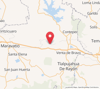 Map of San Ramón, Michoacán