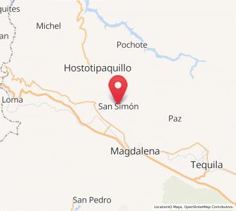Map of San Simón, Jalisco