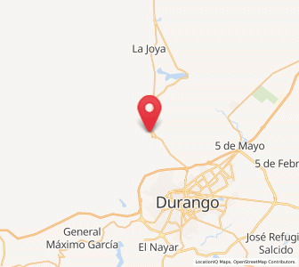 Map of San Vicente de Chupaderos, Durango