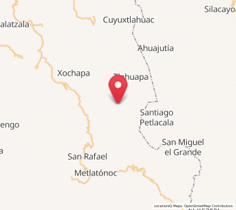 Map of San Vicente Zoyatlán, Guerrero
