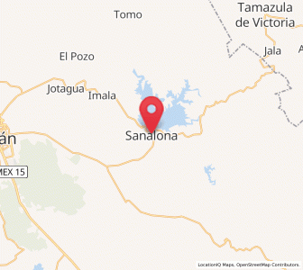 Map of Sanalona, Sinaloa