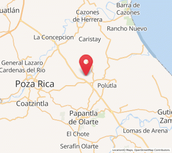 Map of Santa Águeda, Veracruz