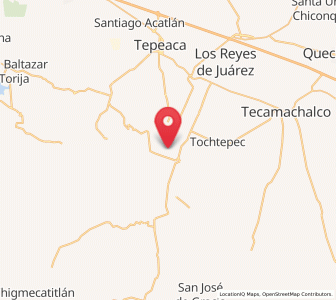 Map of Santa Ana Coapan, Puebla
