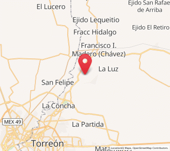 Map of Santa Ana del Pilar, Coahuila