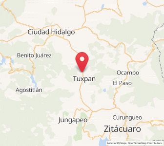 Map of Santa Ana, Michoacán