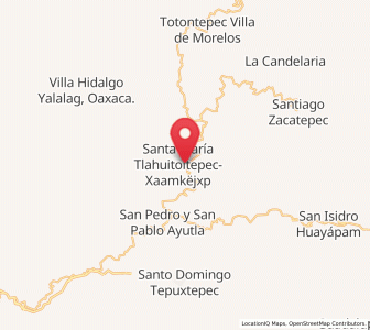 Map of Santa Ana, Oaxaca