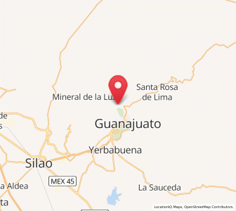 Map of Santa Ana (Santana), Guanajuato