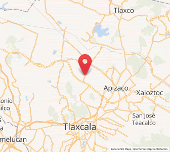 Map of Santa Bárbara Acuicultzcatepec, Tlaxcala