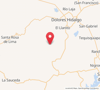 Map of Santa Bárbara, Guanajuato