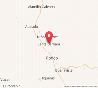 Map of Santa Bárbara, Durango