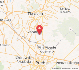 Map of Santa Catarina Ayometla, Tlaxcala