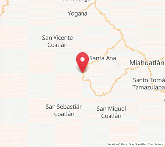 Map of Santa Catarina Coatlán, Oaxaca