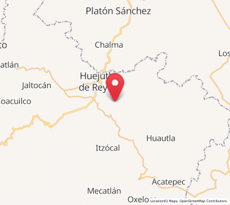 Map of Santa Catarina, Hidalgo