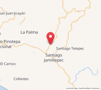 Map of Santa Catarina Mechoacán, Oaxaca