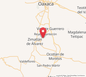 Map of Santa Catarina Quiané, Oaxaca