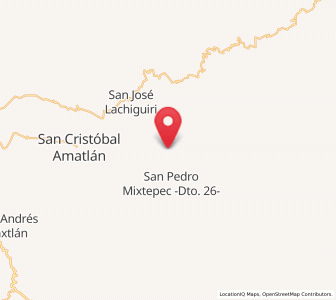 Map of Santa Catarina Quioquitani, Oaxaca