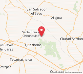 Map of Santa Catarina Villanueva, Puebla