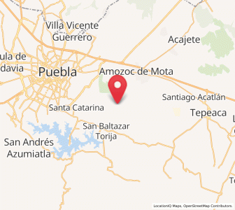 Map of Santa Cruz Alpuyeca, Puebla