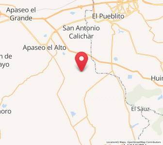 Map of Santa Cruz de Gamboa, Guanajuato