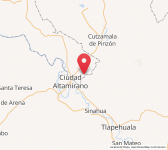 Map of Santa Cruz de Villa Gómez, Michoacán
