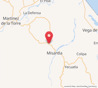 Map of Santa Cruz, Hidalgo
