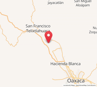 Map of Santa Cruz Lachixolana, Oaxaca