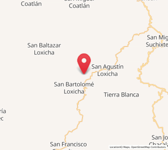 Map of Santa Cruz Loxícha, Oaxaca
