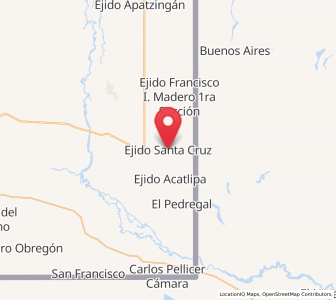 Map of Santa Cruz, Tabasco
