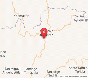 Map of Santa Cruz Tacache de Mina, Oaxaca