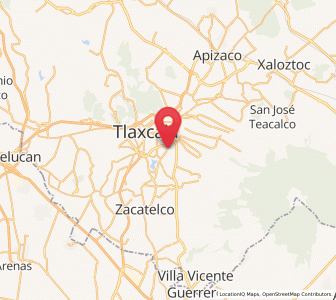 Map of Santa Cruz Tetela, Tlaxcala