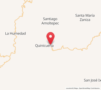 Map of Santa Cruz Zenzontepec, Oaxaca