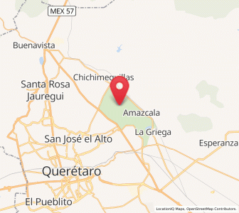 Map of Santa Cruz, Querétaro